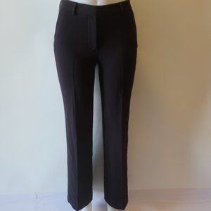 Womens Alberto Biani Black Flat Front Trousers Dress Pants 40 US/4 *